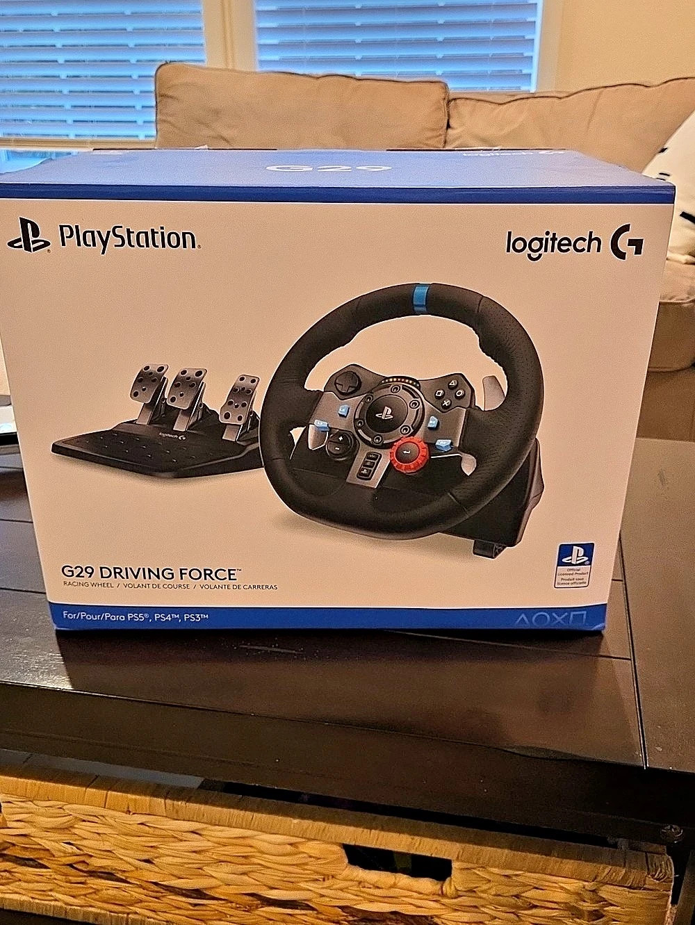 Logitech G29 Driving Force Racing Wheel and Pedals.